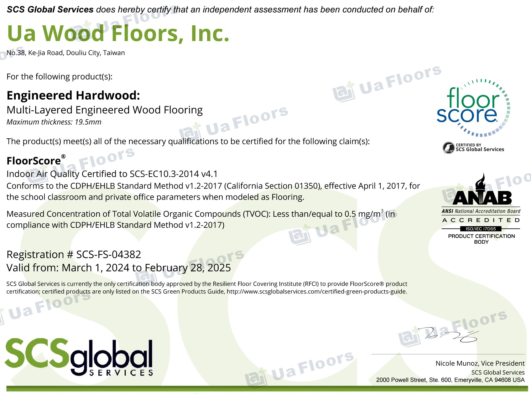 Ua Floors - FloorScore